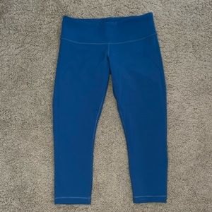 Like New - Blue Cropped LuluLemon Leggings